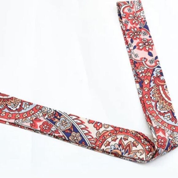 Collared All Over Print Tie-Waist Wrap Dress - Picture 3 of 10